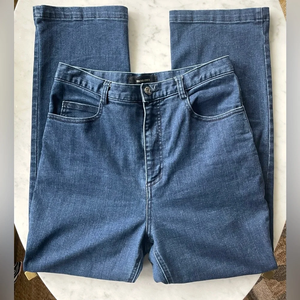 Rachel Comey Straight Leg Jeans, dark wash, high rise, cotton w/stretch, sz8 - Picture 10 of 13